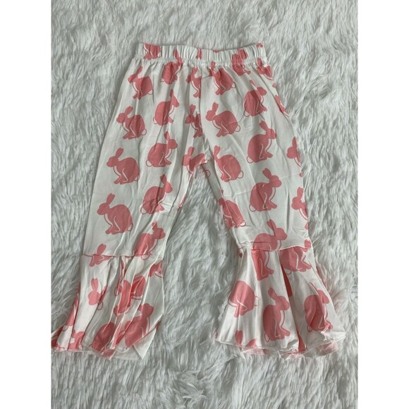 Infant Girls  Easter Outfit Bunnies 2 Pieces Size 9-18 Months Pink Flare - Picture 10 of 11